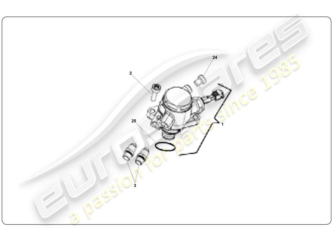 lamborghini super trofeo (2009-2014) bomba de combustible diagrama de piezas