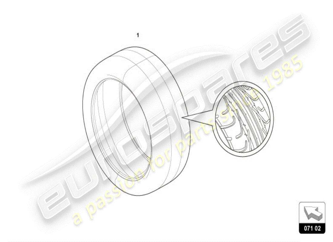 lamborghini huracan lp610-4 coupe (accessories) diagrama de piezas de neumáticos