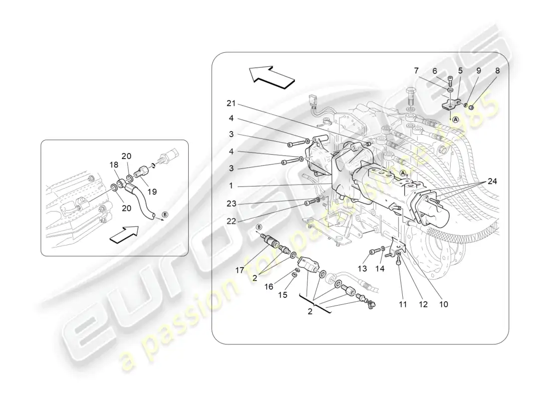 maserati granturismo mc stradale (2013) piezas hidráulicas de accionamiento para caja de cambios f1 diagrama de piezas