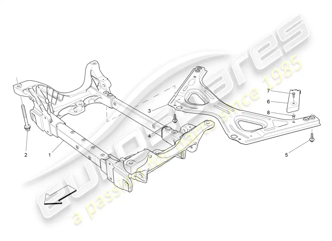 maserati ghibli (2016) front underchassis diagrama de piezas