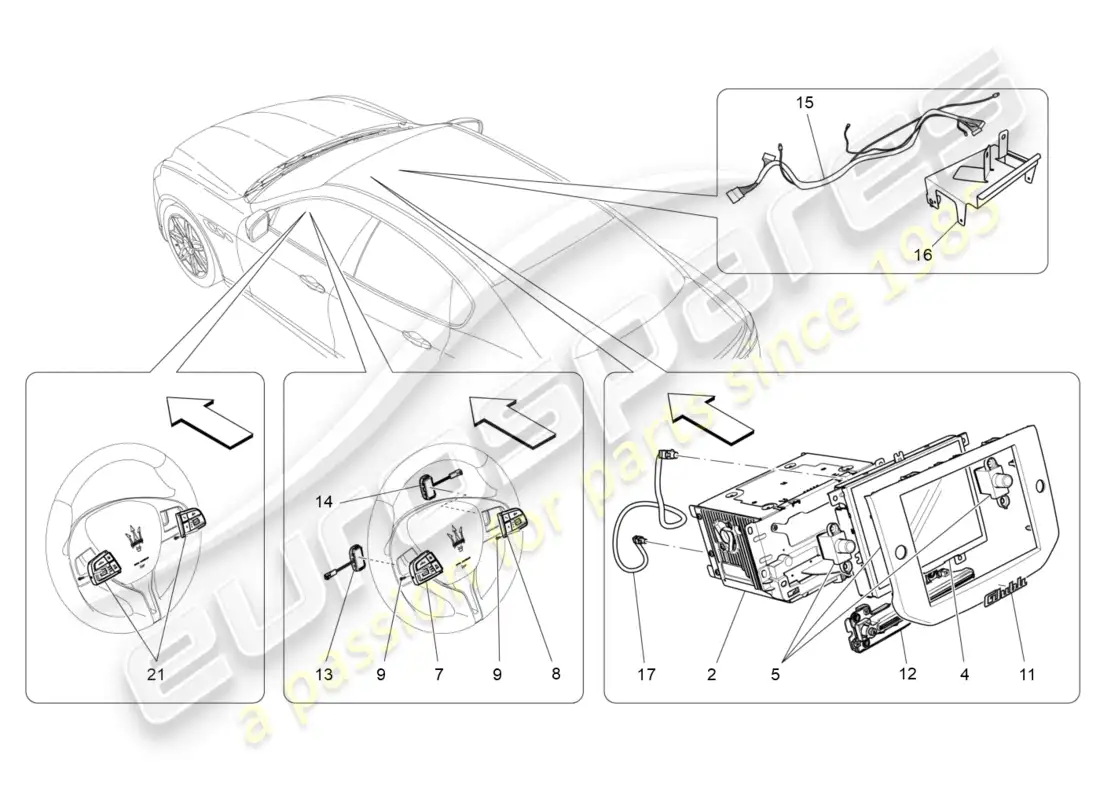 maserati ghibli (2015) sistema de ti diagrama de piezas