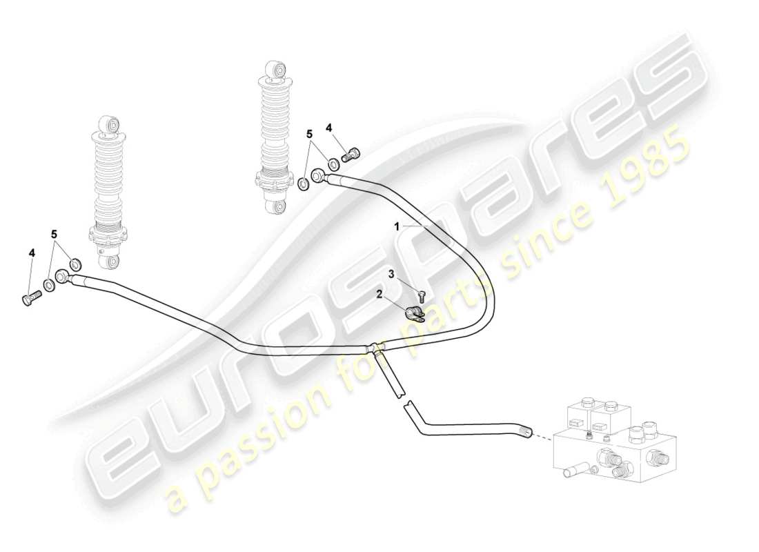 lamborghini murcielago coupe (2003) chasis (sistema autonivelante) delantero diagrama de pieza