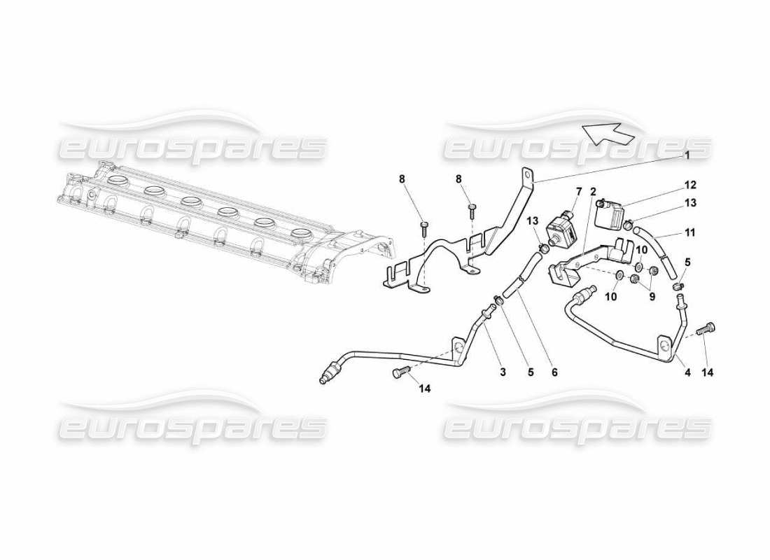lamborghini murcielago lp670 sistema de control de emisiones diagrama de piezas