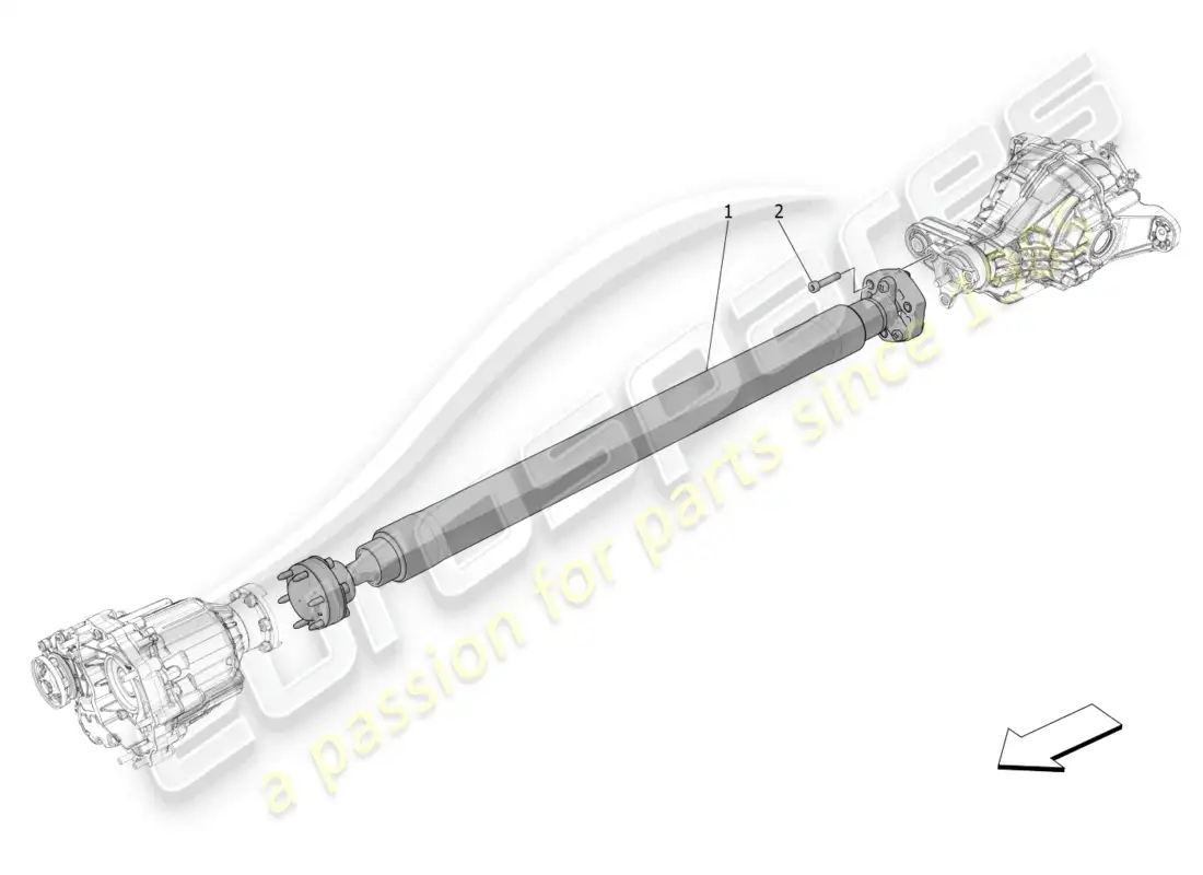 maserati grecale trofeo (2023) eje de transmisión diagrama de piezas