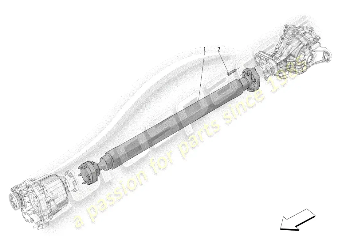maserati grecale modena (2023) eje de transmisión diagrama de piezas