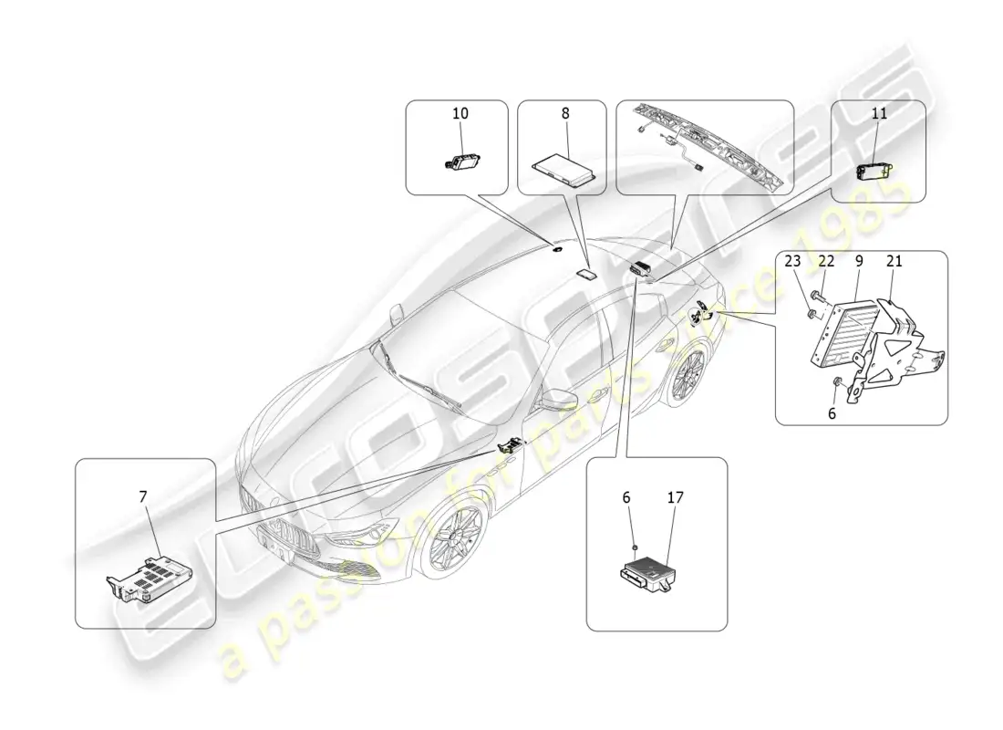 maserati ghibli (2015) sistema de ti diagrama de piezas