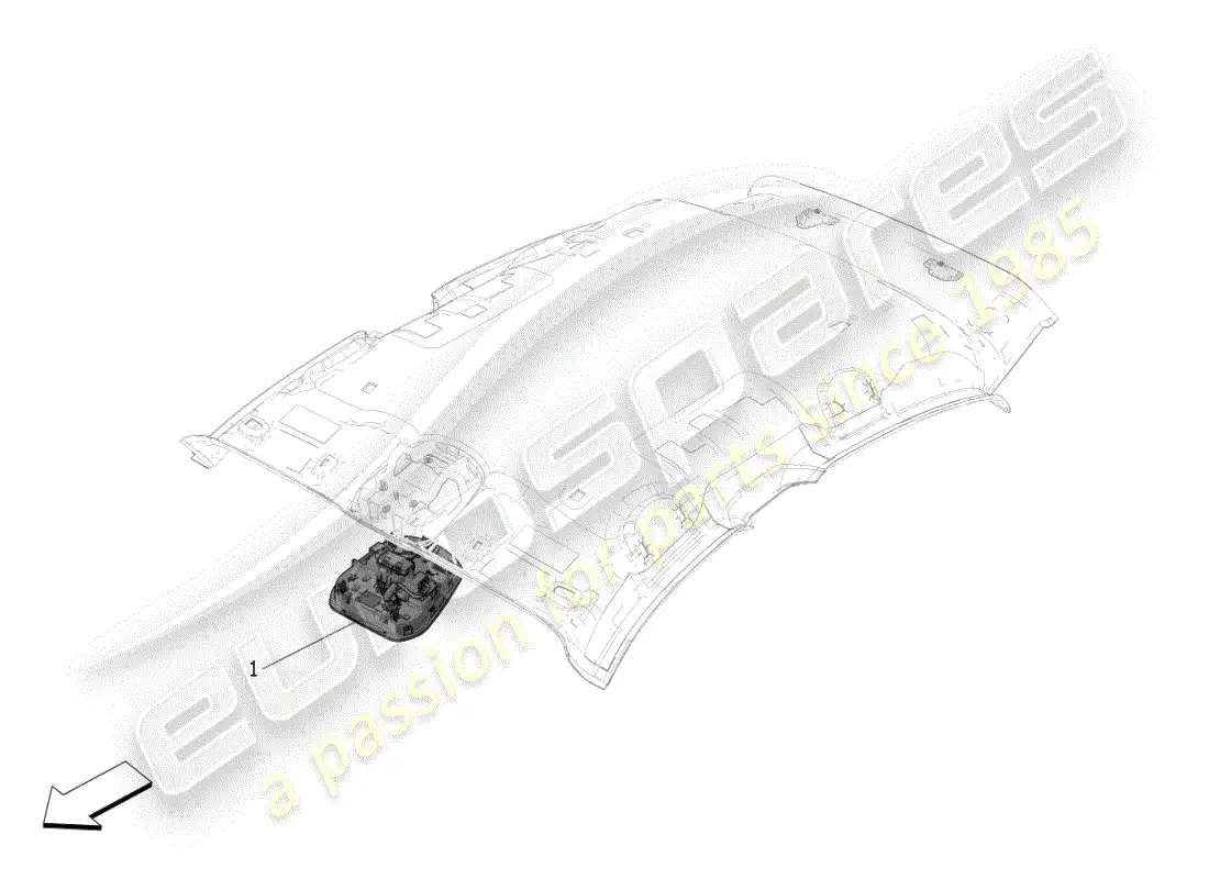 maserati grecale modena (2023) dispositivos internos del vehículo diagrama de piezas