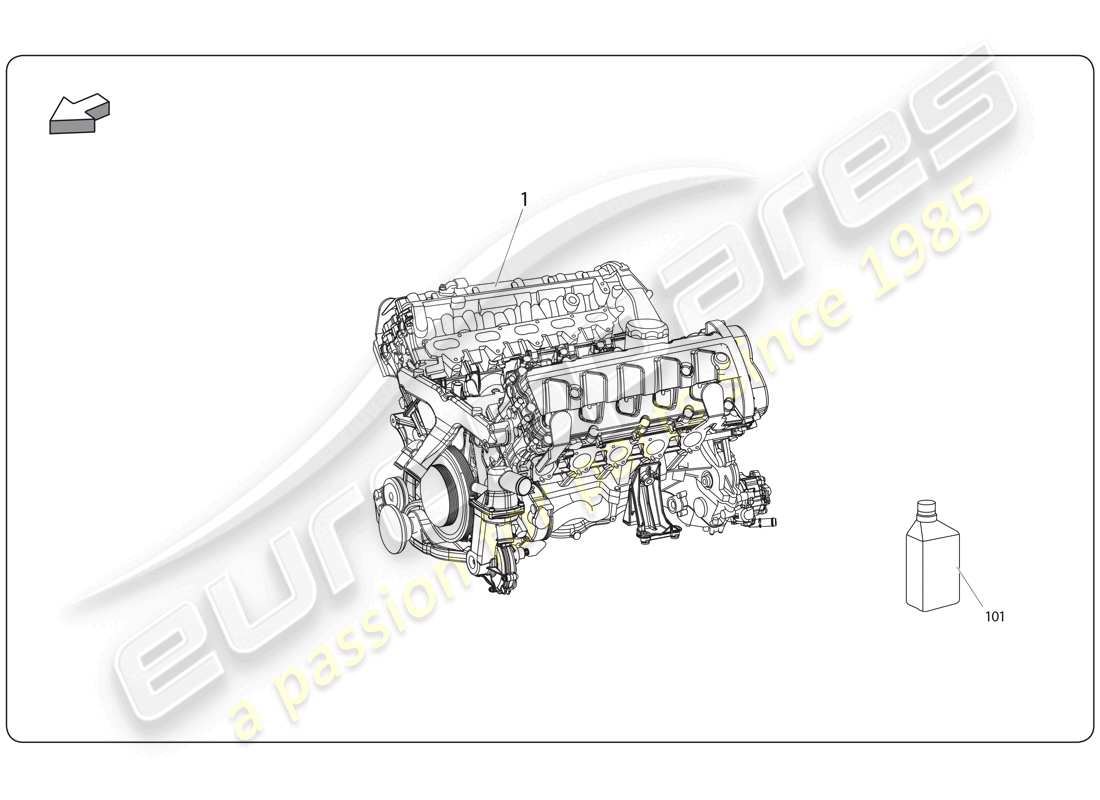 lamborghini super trofeo (2009-2014) diagrama de piezas del motor