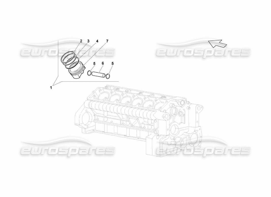 lamborghini murcielago lp670 diagrama de piezas de pistones
