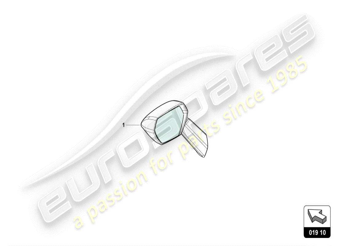 lamborghini huracan lp610-4 avio (accessories) bolsa para espejo exterior esquema de piezas