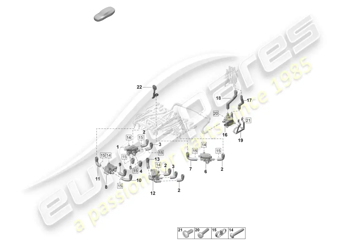 porsche 2022 (taycan 9j1-1) electroválvula para circuito refrigerante d - mj 2021>> diagrama de piezas