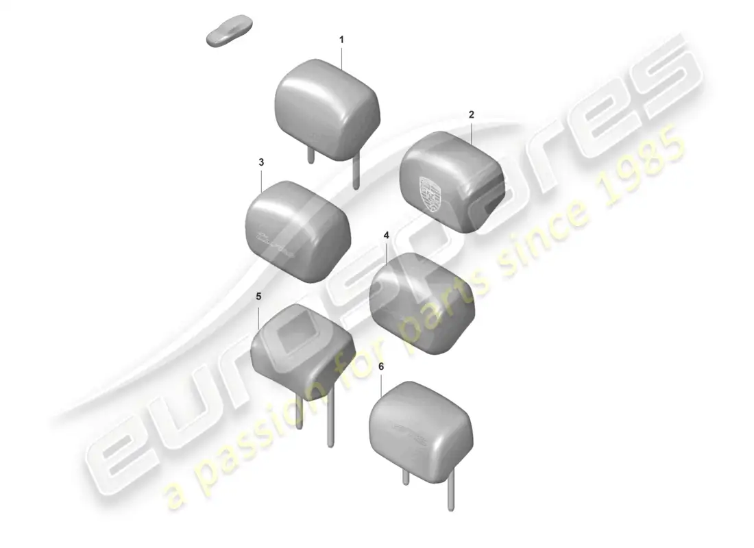 porsche 2023 (taycan 9j1-1) reposacabezas diagrama de piezas