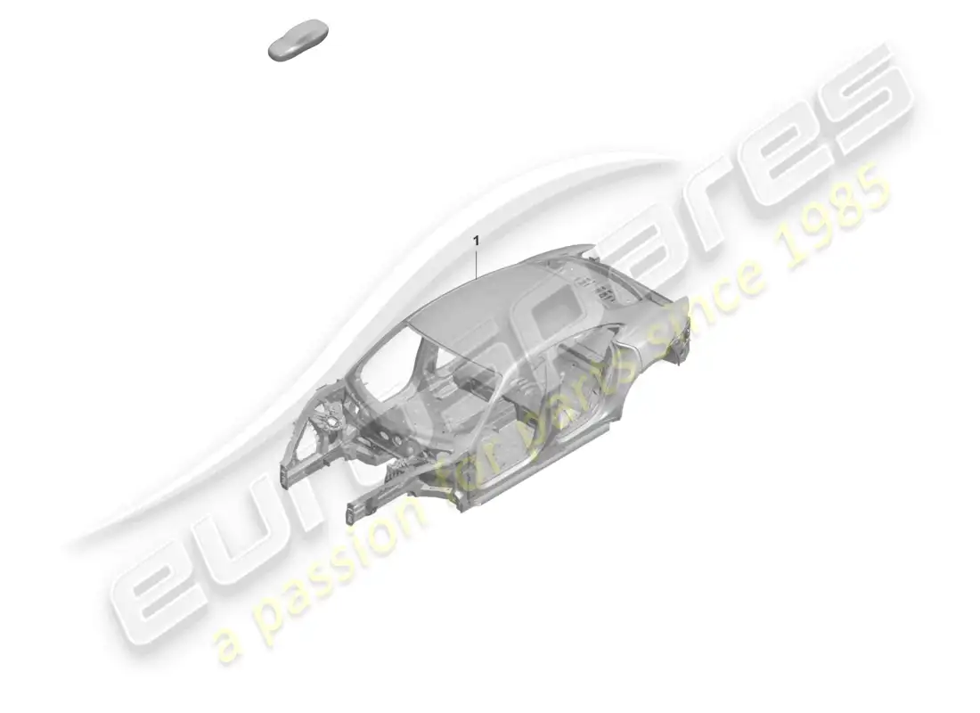 porsche 2022 (taycan 9j1-1) cuerpo del auto diagrama de piezas