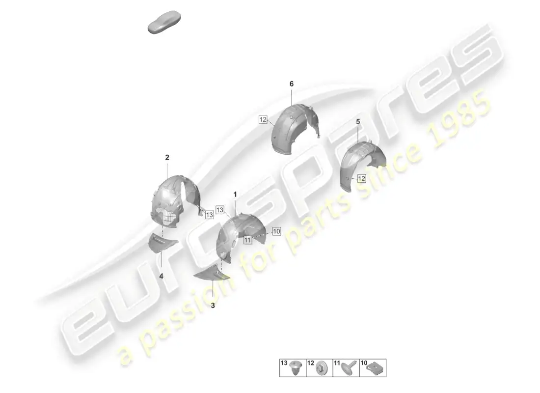 porsche 2020 (taycan 9j1-1) recubrimiento de la rueda diagrama de piezas
