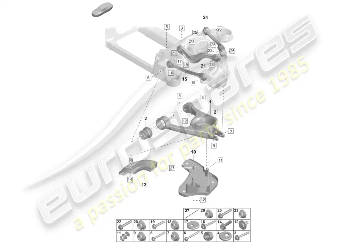 porsche 2020 (taycan 9j1-1) espoleta diagrama de piezas