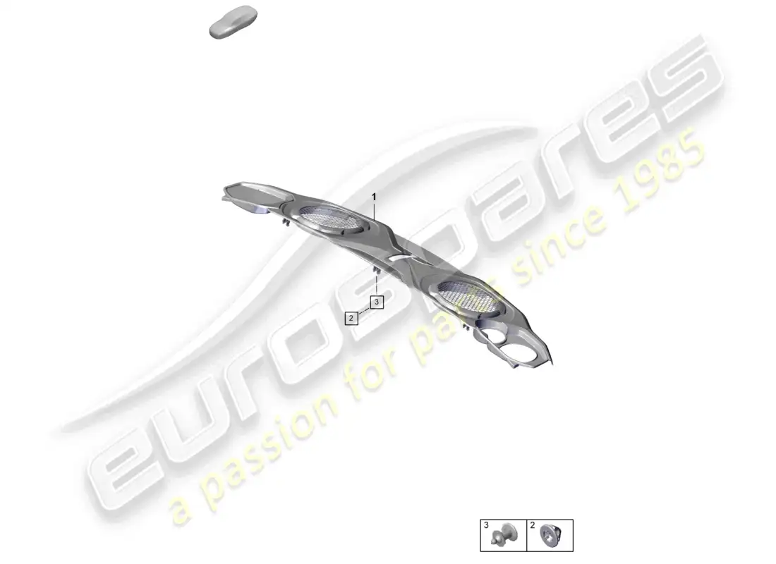 porsche 2021 (992-1 gt3/rs/st) cubierta del motor diagrama de piezas