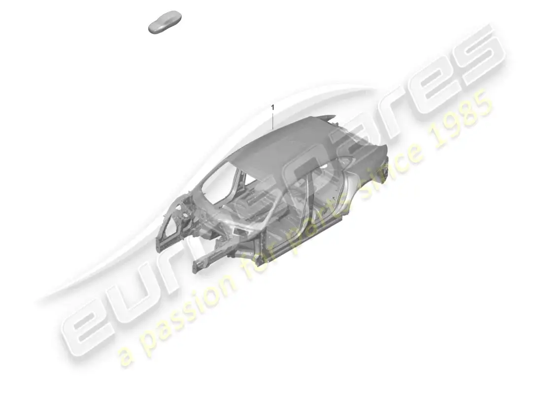 porsche 2022 (taycan 9j1-1) cuerpo del auto diagrama de piezas