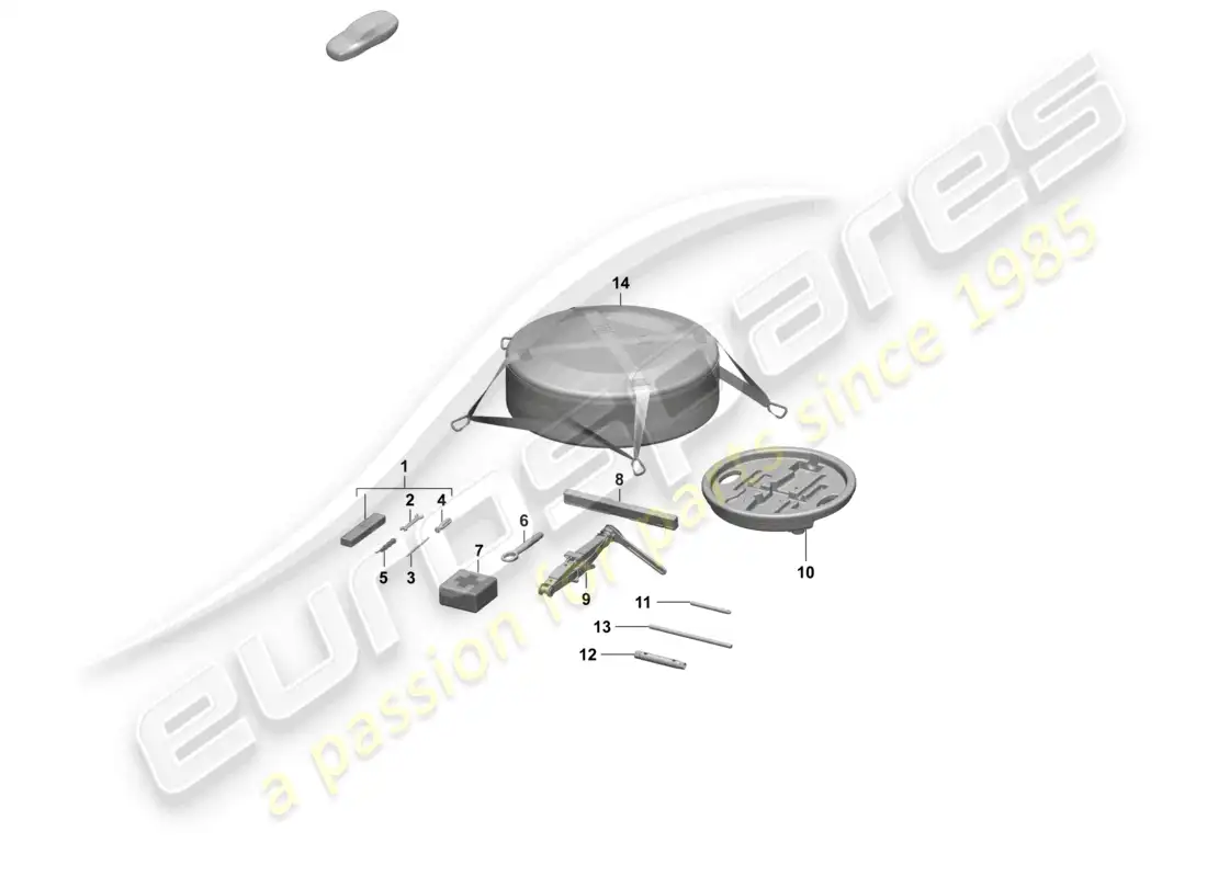 porsche 2026 (taycan 9j1-2) gato para herramientas diagrama de piezas