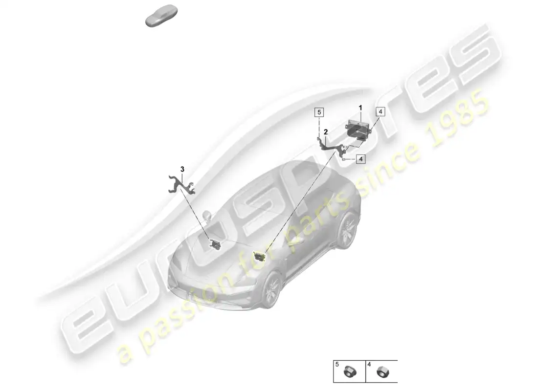 porsche 2025 (taycan 9j1-2) unidad de control para servicios online diagrama de piezas