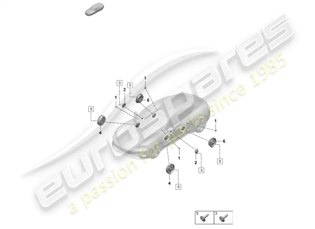 porsche 2026 (taycan 9j1-2) altavoz básico diagrama de piezas