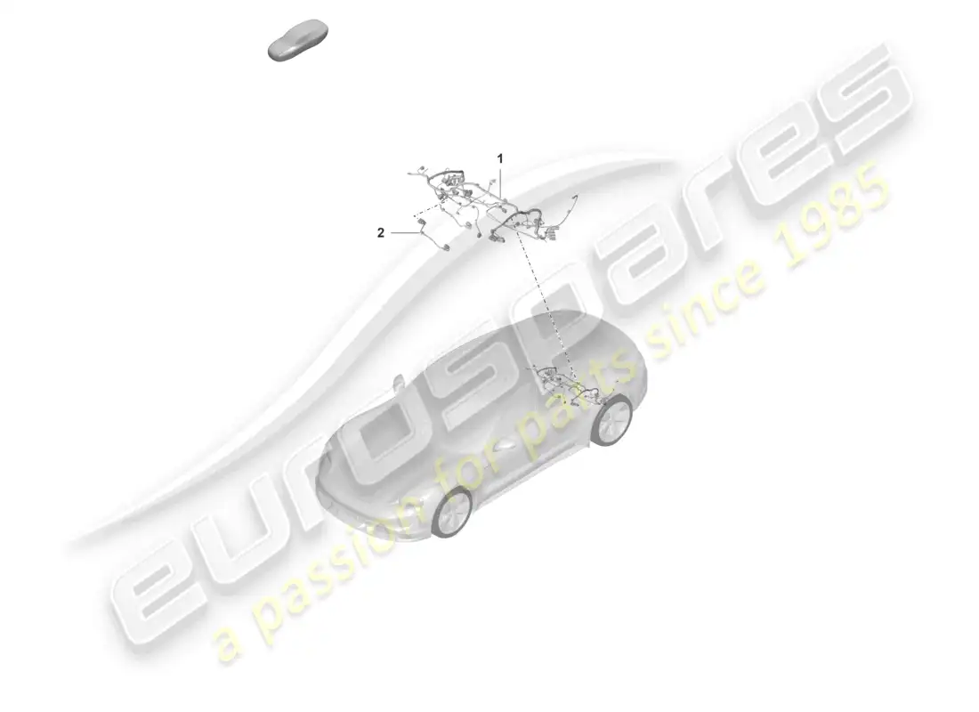 porsche 2021 (taycan 9j1-1) juego de cables del diferencial del eje trasero diagrama de piezas