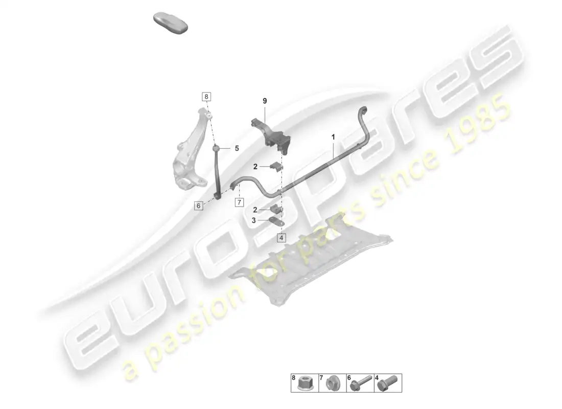porsche 2020 (taycan 9j1-1) barra antivuelco diagrama de piezas