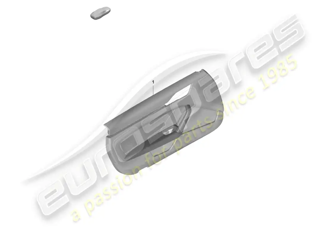 porsche 2022 (992-1 gt3/rs/st) panel de puerta para modelos con apoyabrazos tapizado en cuero sintético (cuero) diagrama de piezas del paquete touring