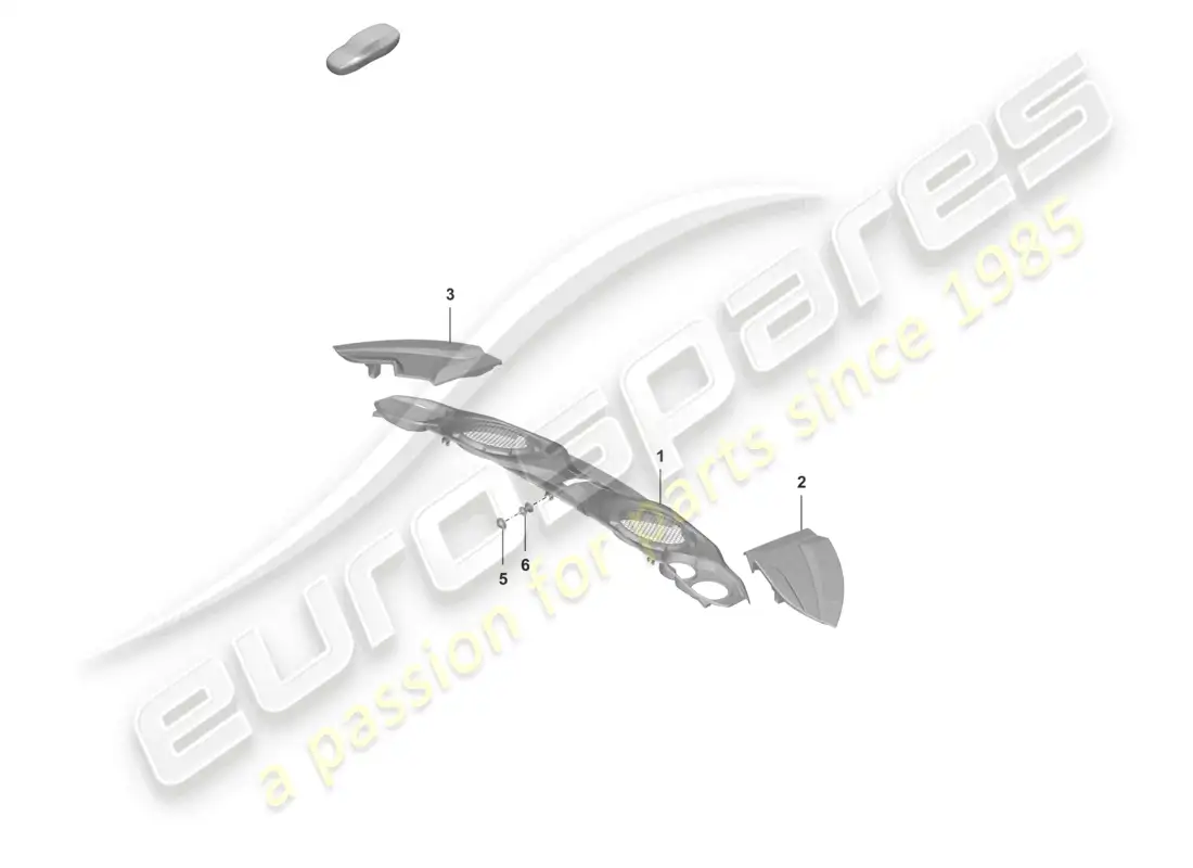 porsche 2021 (992-1 gt3/rs/st) cubierta del motor diagrama de piezas