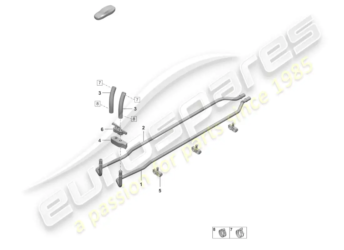 porsche 2022 (992-1 gt3/rs/st) diagrama de piezas del calentador