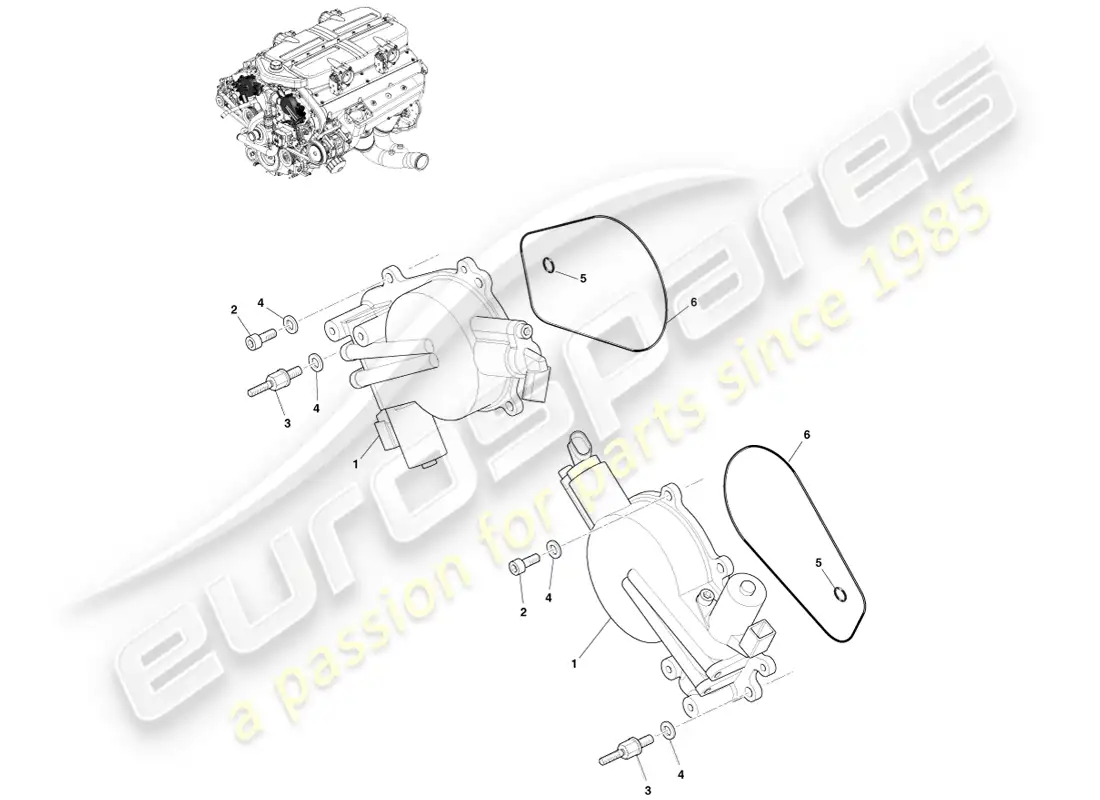 aston martin one-77 (2011) sincronización de válvulas diagrama de piezas