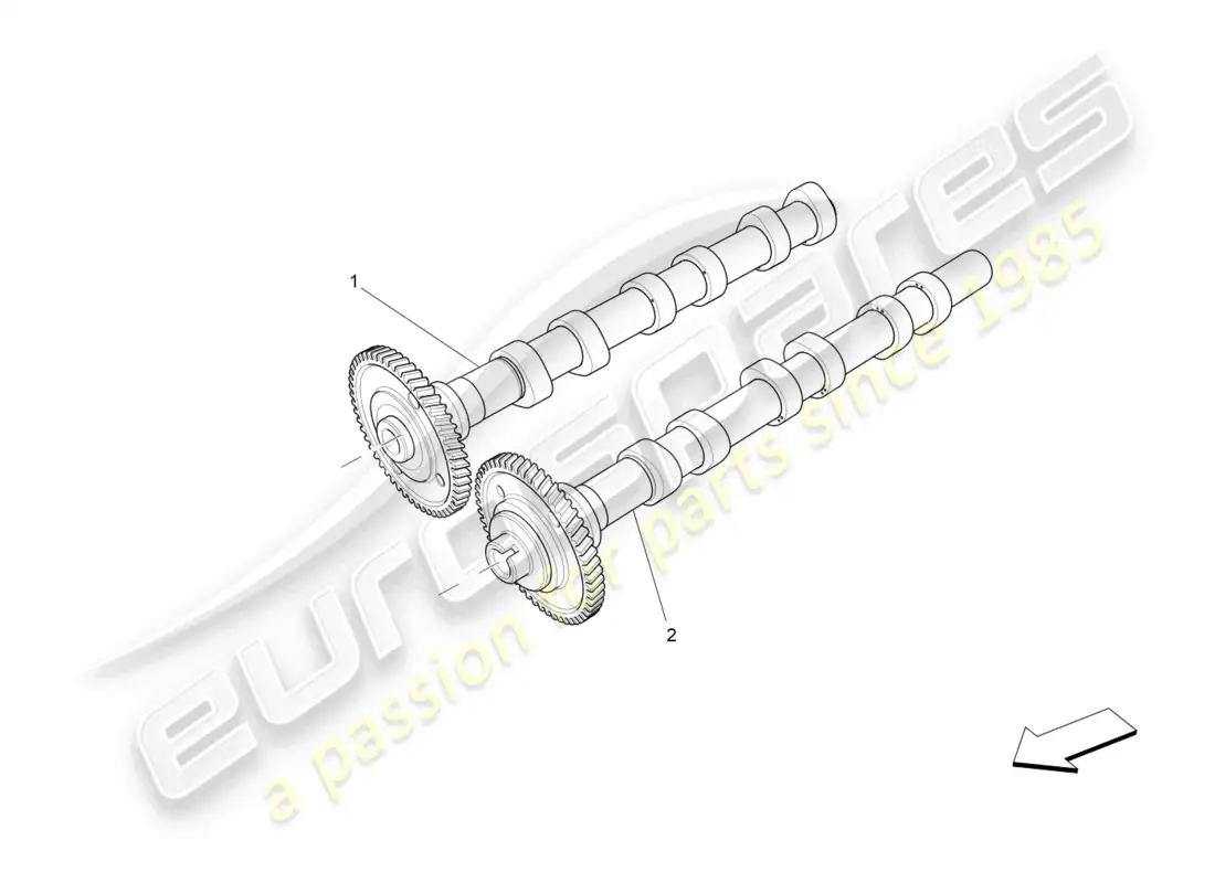maserati levante (2020) árboles de levas de culata izquierda diagrama de piezas