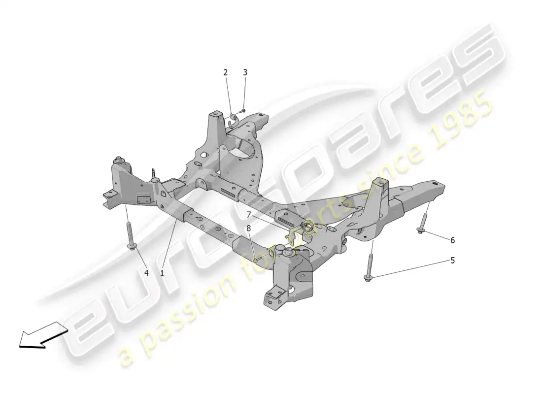 maserati grecale trofeo (2023) front underchassis diagrama de piezas