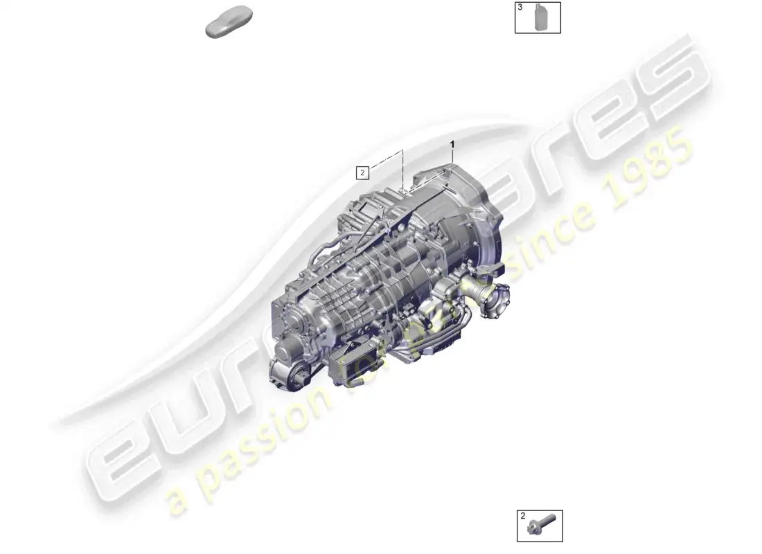 porsche 2023 (992-1 gt3/rs/st) 7-speed caja de cambios de doble embrague - pdk - líquido de transmisión diagrama de piezas