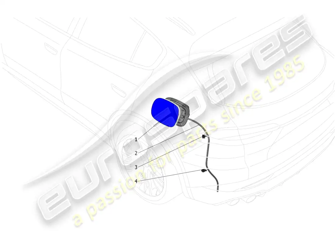 maserati grecale trofeo (2023) puerta y controles del tanque de combustible diagrama de piezas
