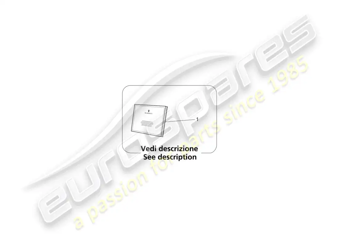 maserati levante (2019) documentación a bordo diagrama de piezas