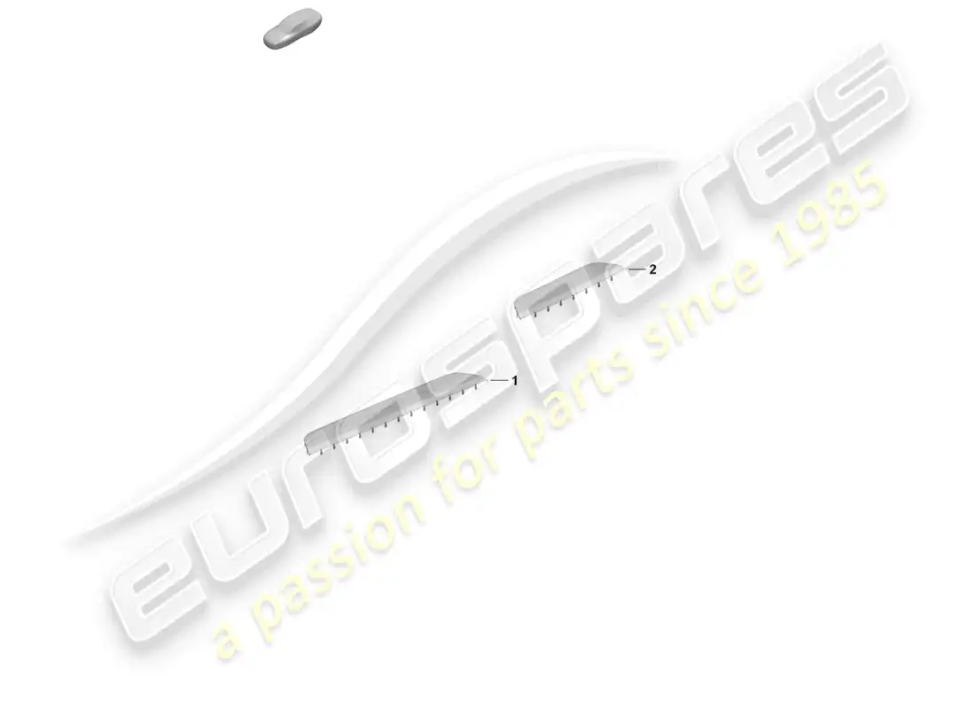 porsche 2025 (taycan 9j1-2) moldura de umbral delantera y trasera diagrama de piezas