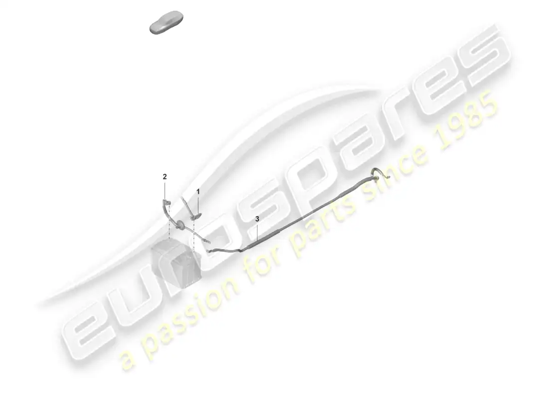 porsche 2024 (992-2 gt3/rs/st) kit de cableado para batería + cable de tierra para batería diagrama de piezas