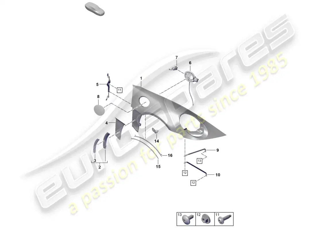porsche 2024 (992-2 gt3/rs/st) ala diagrama de piezas