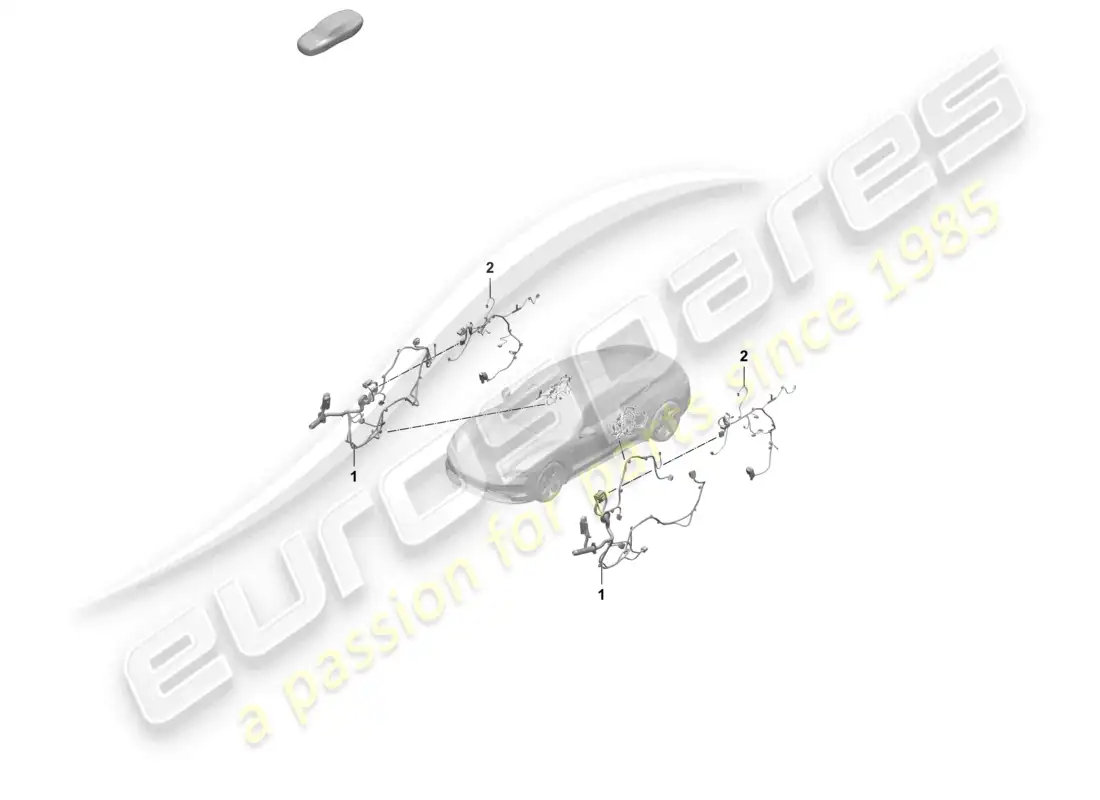 porsche 2025 (taycan 9j1-2) cableado ha. f. panel interior puerta trasera diagrama de piezas