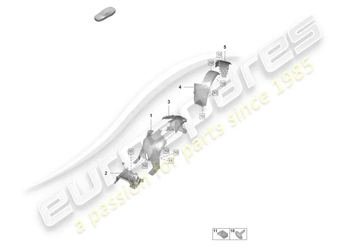 porsche 2023 (992-1 gt3/rs/st) recubrimiento de la rueda diagrama de piezas