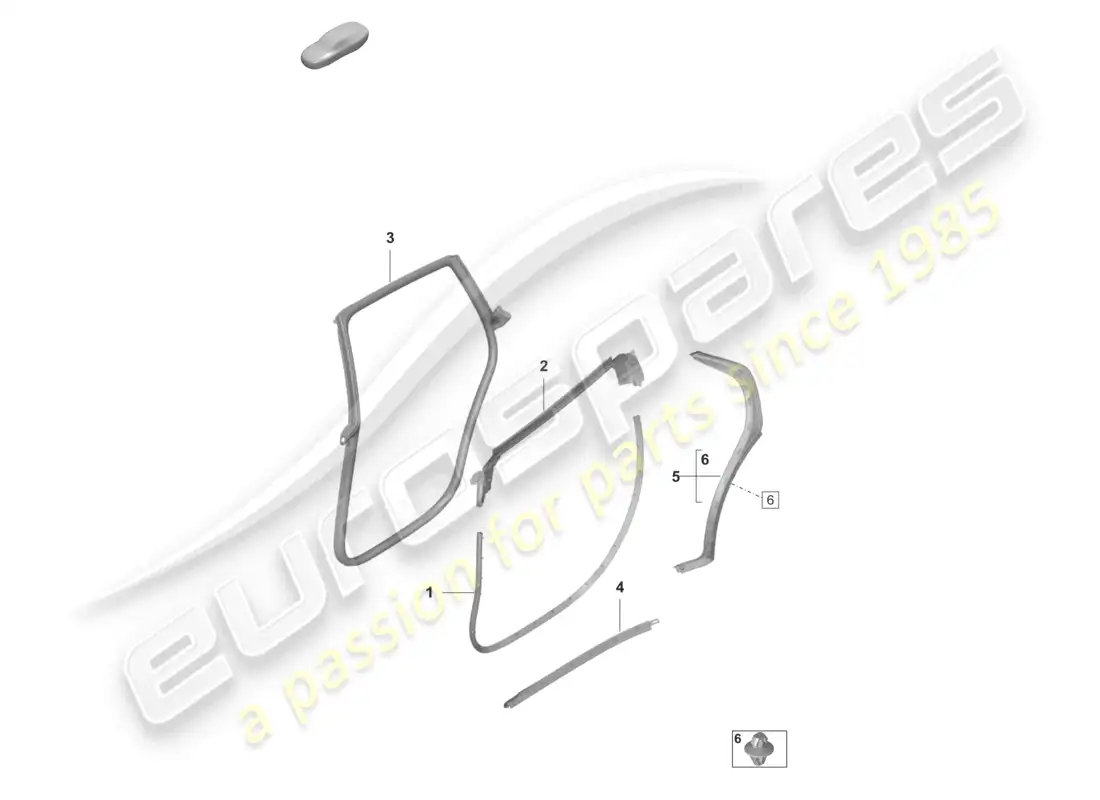 porsche 2023 (taycan 9j1-1) puertas traseras accesorios juntas diagrama de piezas
