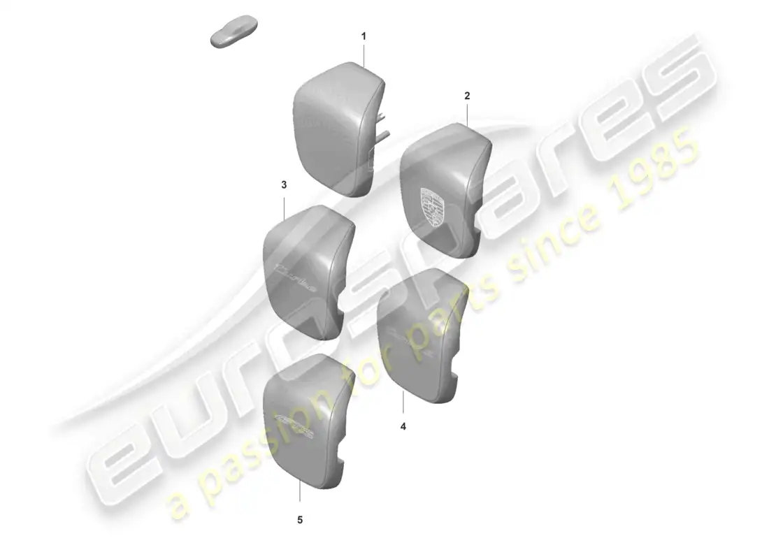 porsche 2020 (taycan 9j1-1) diagrama de piezas del reposacabezas