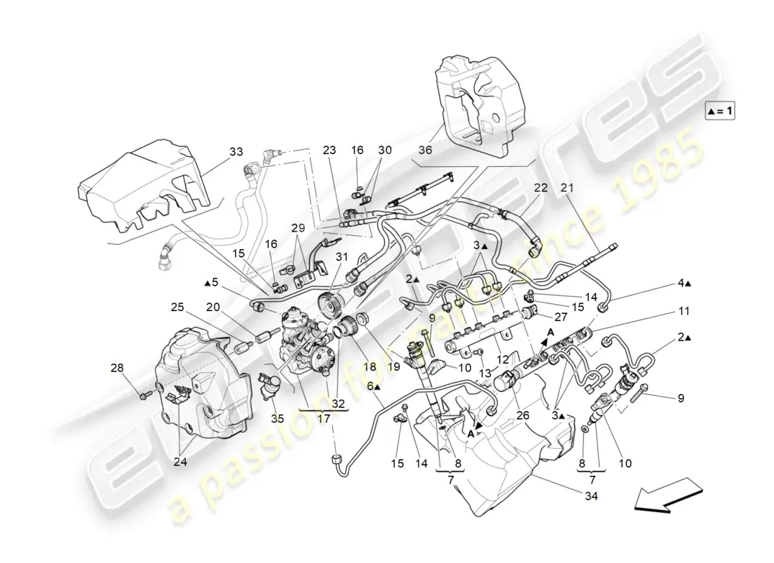 maserati ghibli (2018) bombas de combustible y líneas de conexión diagrama de piezas