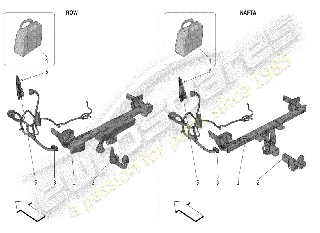 maserati grecale modena (2023) estándar proporcionado diagrama de piezas