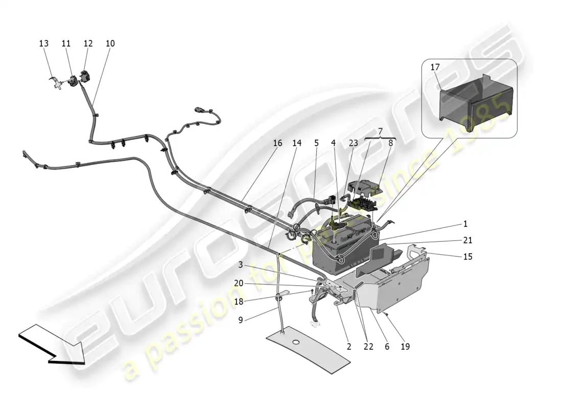 maserati mc20 (2023) energy generation and accumulation diagrama de piezas
