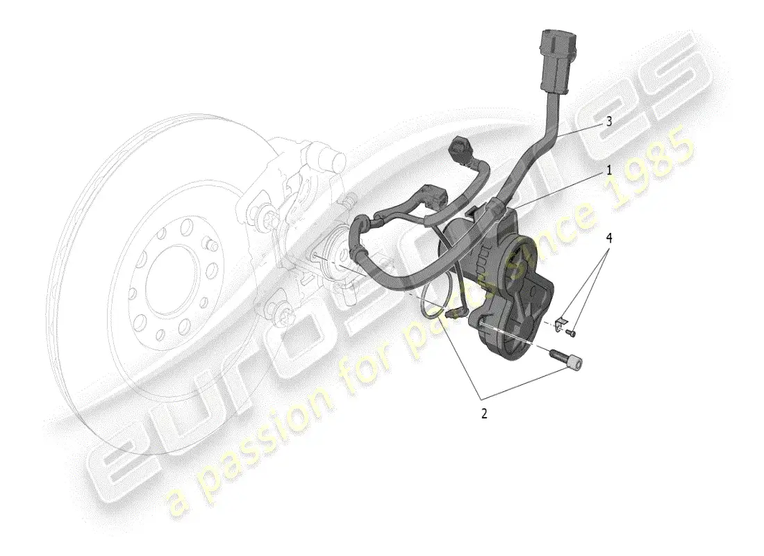 maserati grecale modena (2023) parking brake diagrama de piezas