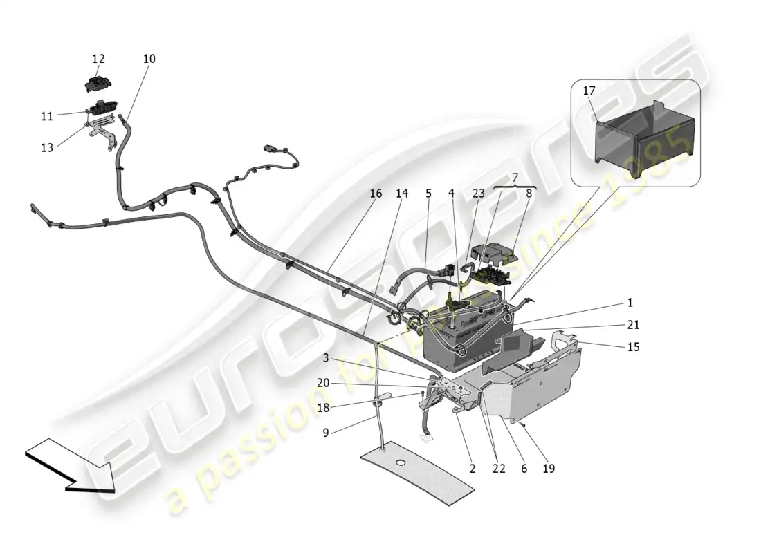 maserati mc20 cielo (2023) energy generation and accumulation diagrama de piezas