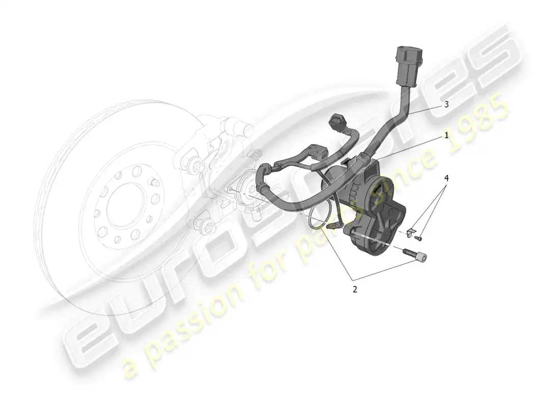 maserati grecale gt (2023) parking brake diagrama de piezas