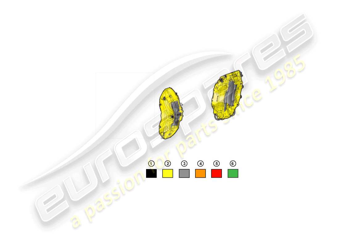 lamborghini huracan lp610-4 avio (accessories) kit de reparación de pinza de freno diagrama de piezas