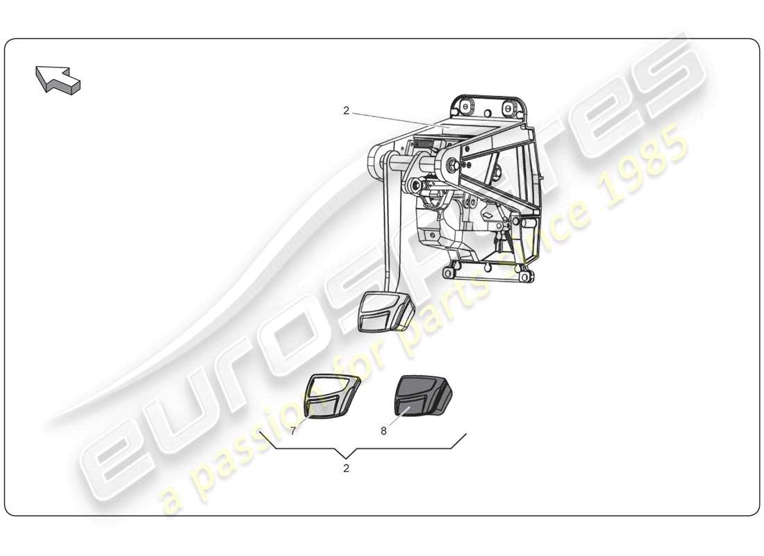 lamborghini super trofeo (2009-2014) pedal diagrama de piezas